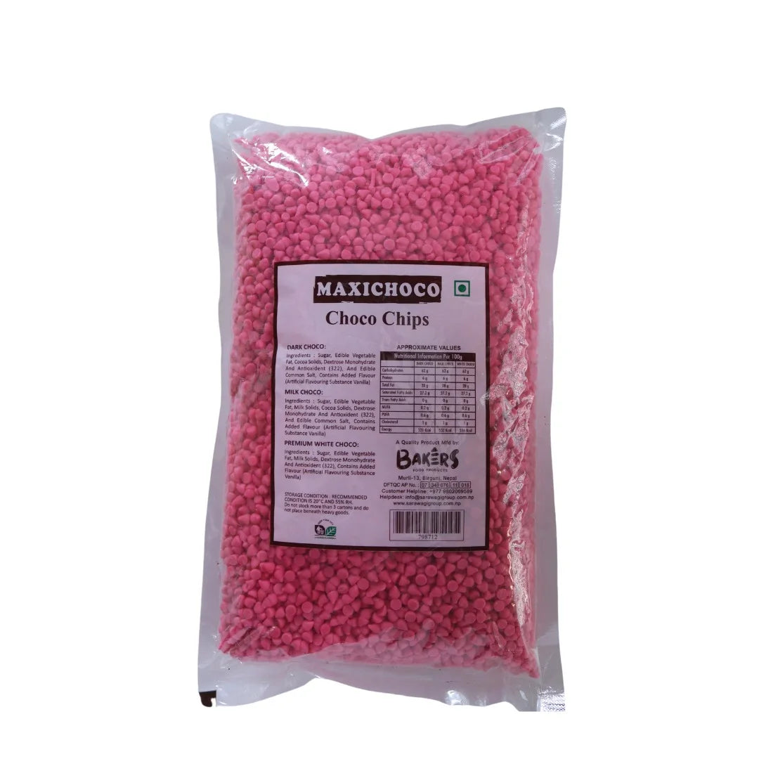 Maxichoco Strawberry Choco Chips (1 kg)
