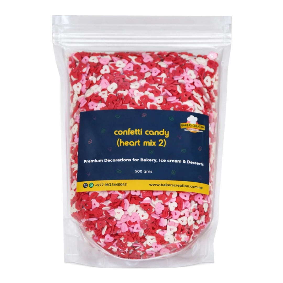 Baker's Creation Cake Sprinkles Mix Red Heart (500 g)