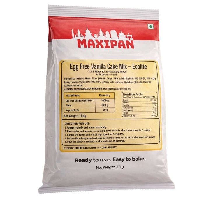 Maxipan Egg-Free Vanilla Cake Mix Ecolite