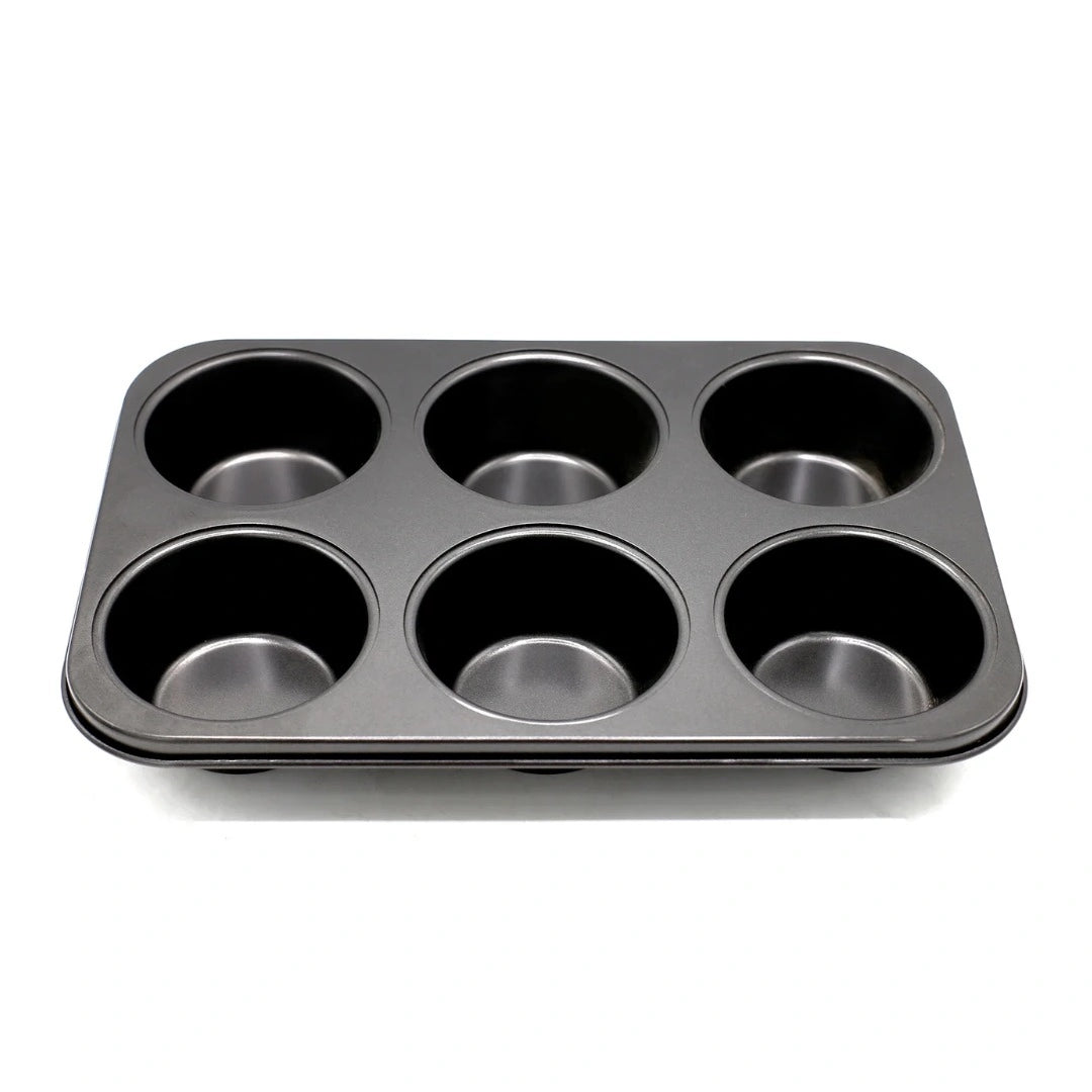 Teflon Muffin Mould Black (6 Cavity)
