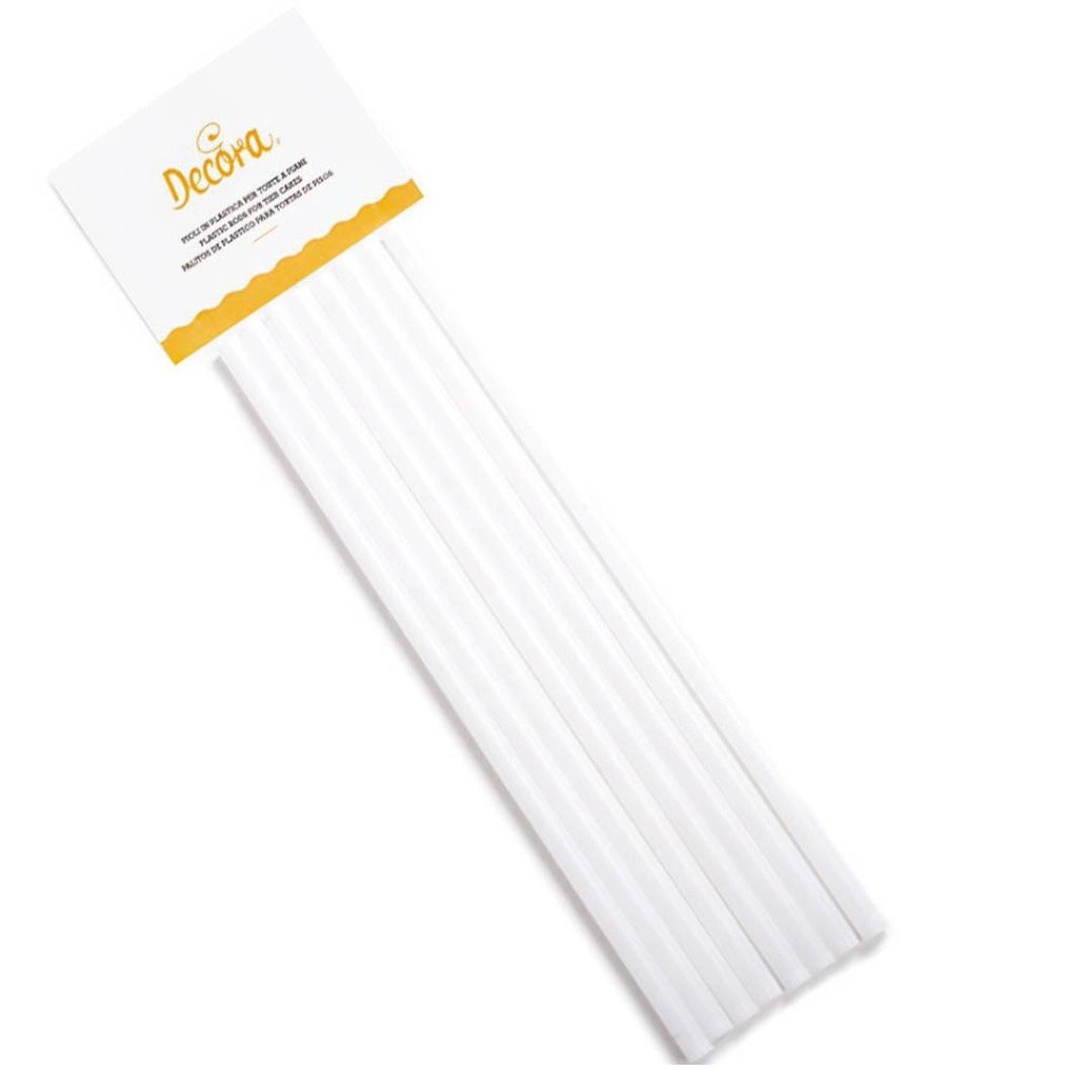 White Plastic Dowels (1 cm, 8 pcs)