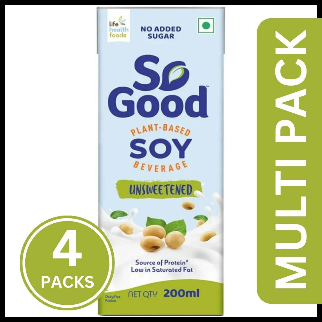So Good Soy Unsweetened (200 ml, Pack Of 4)