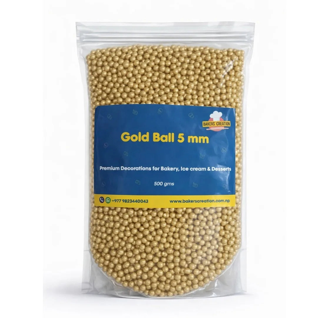 Baker's Creation Golden Ball Sprinkle (5 mm)