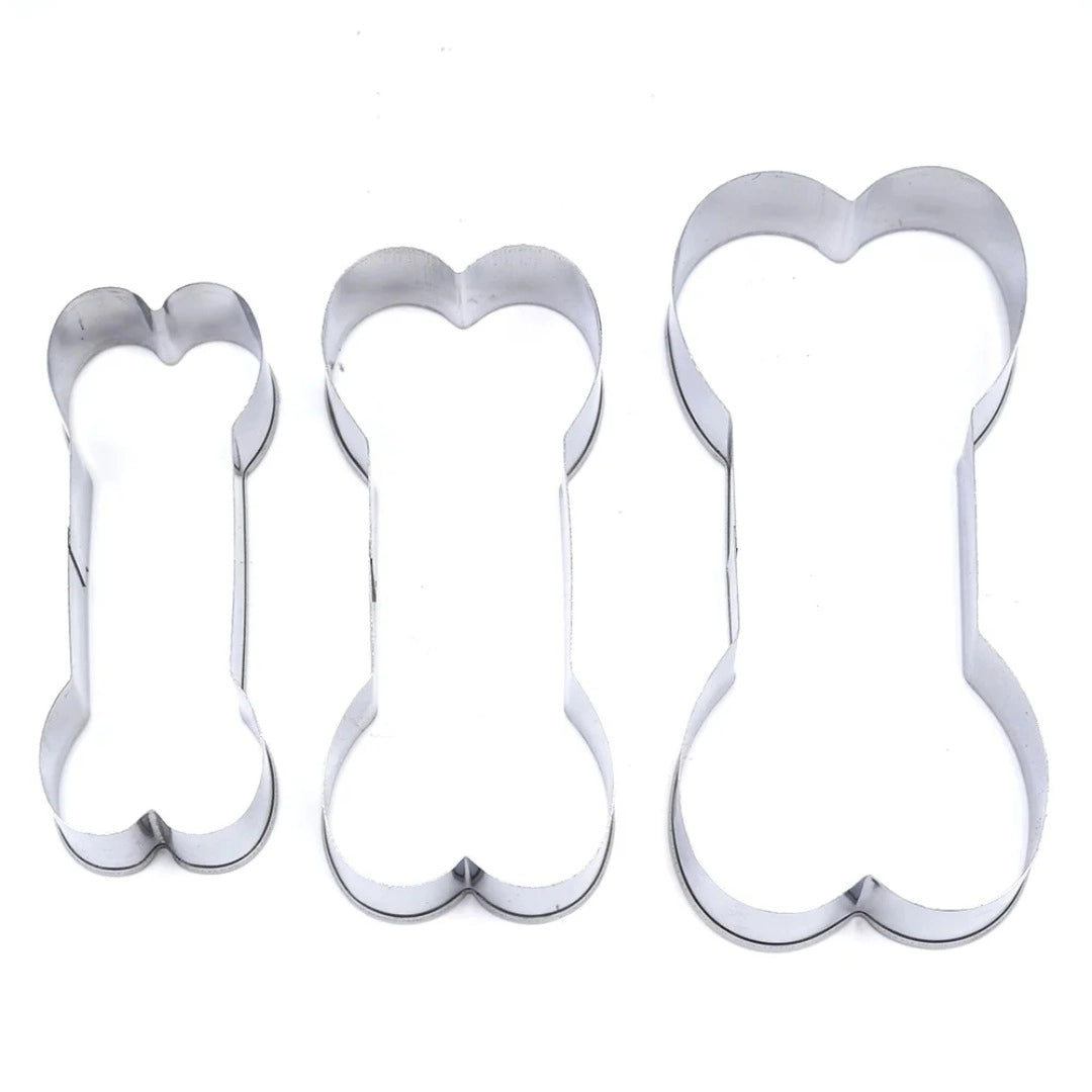 Bone Shaped Stainless Steel Cookies Molds (3 pcs set)