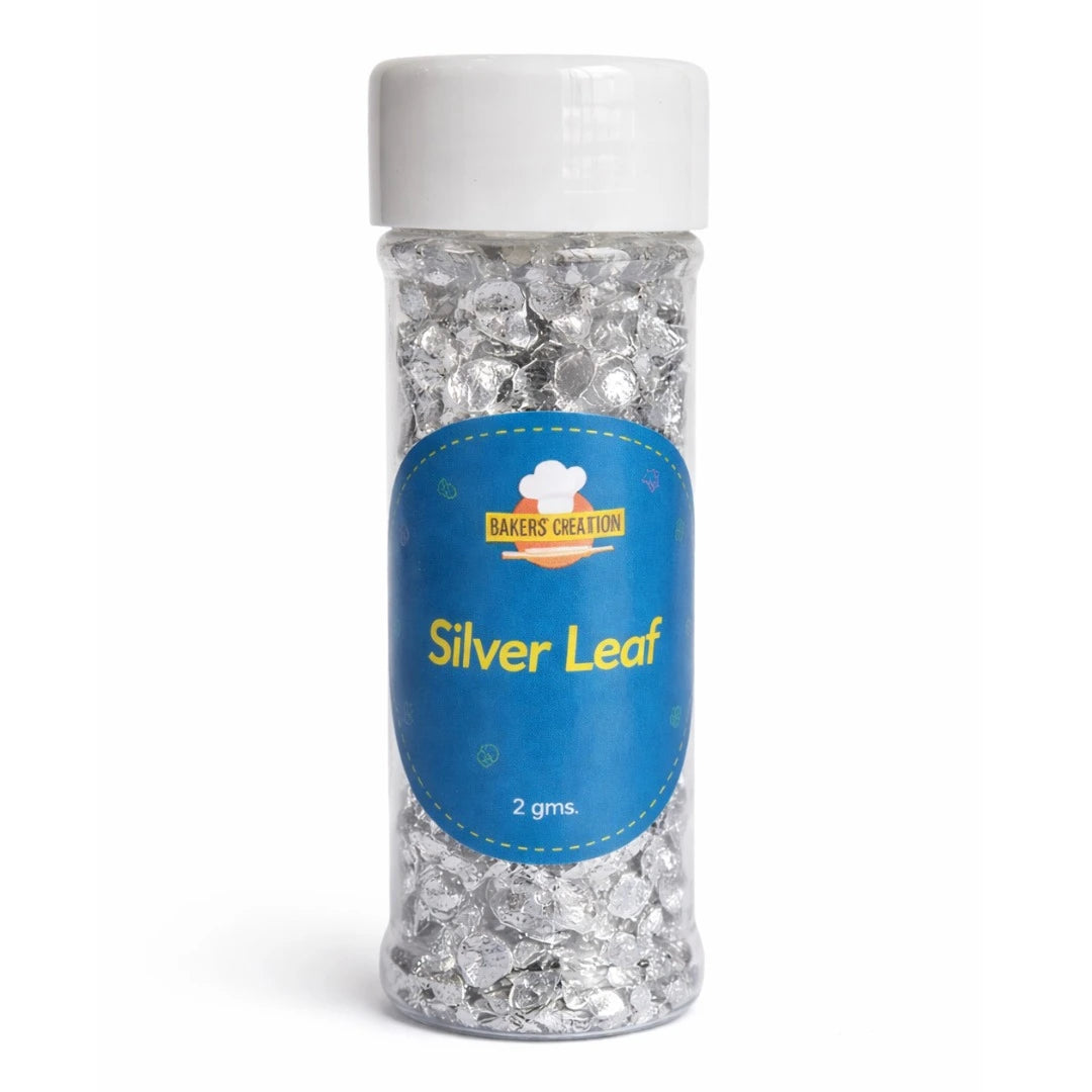 Baker's Creation Cake Decoration Silver (100 leaves)