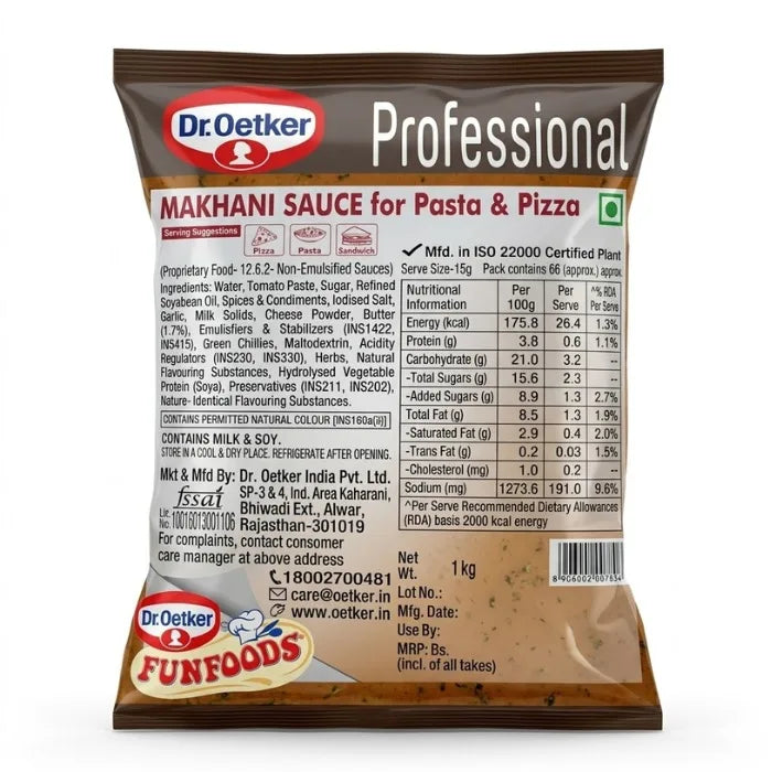 Dr. Oetker Funfoods Makhani Sauce For Pasta Pizza