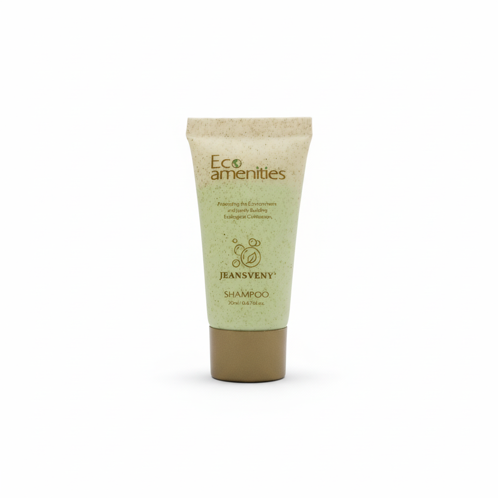 Eco-Friendly Shampoo 20ml - Biodegradable Wheat Straw Packaging