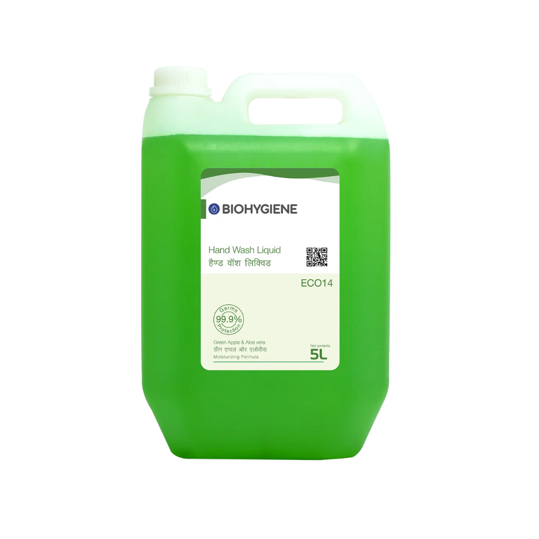 Ecogenics Hand Wash Liquid 5 liter Green Apple and Aloe Vera eco friendly pH balanced hand soap for hotels restaurants offices Nepal wholesale Kathmandu