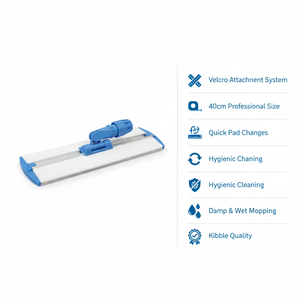 Mop with Velcro attachment system on a white background