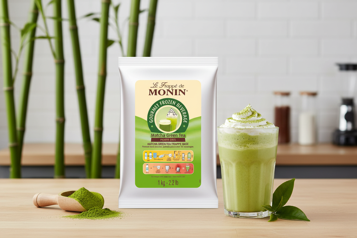 Monin Matcha Frappe Base 1kg - Instant Green Tea Frappe | Nepal