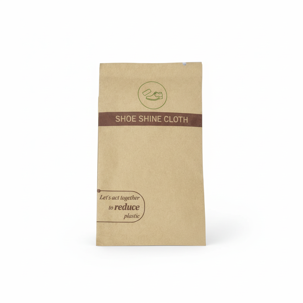 Eco-Friendly Shoe Shine Cloth - Kraft Paper Packaging
