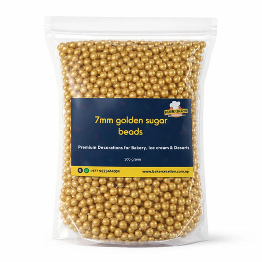 Baker's Creation Cake Sprinkles Gold Sugar Beads (7 mm)
