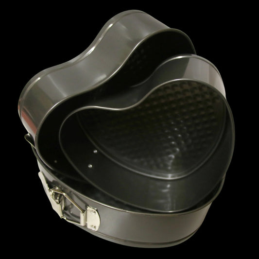 Non Stick Cake Tin Heart Lockable (3pcs set)