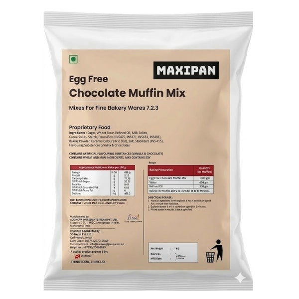 Maxipan Egg-Free Chocolate Muffin Mix (1 kg)