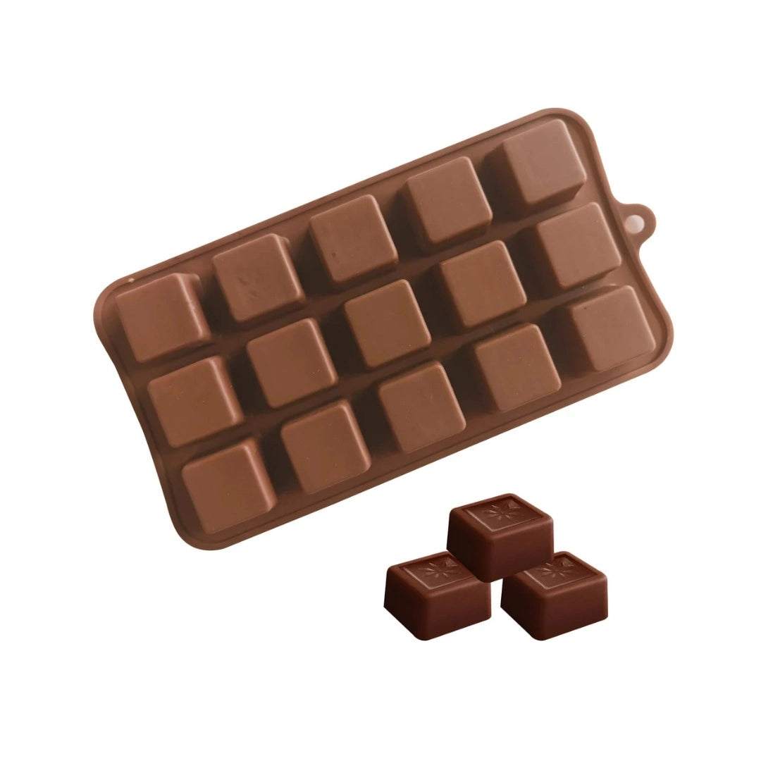 Silicon Square Cube Chocolate Mould (15 Cavity)