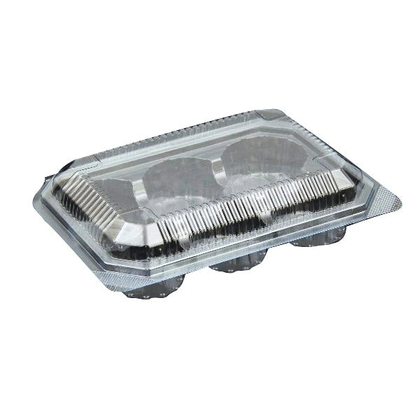 Small Plastic Cup Cake Box (6 Cavity)