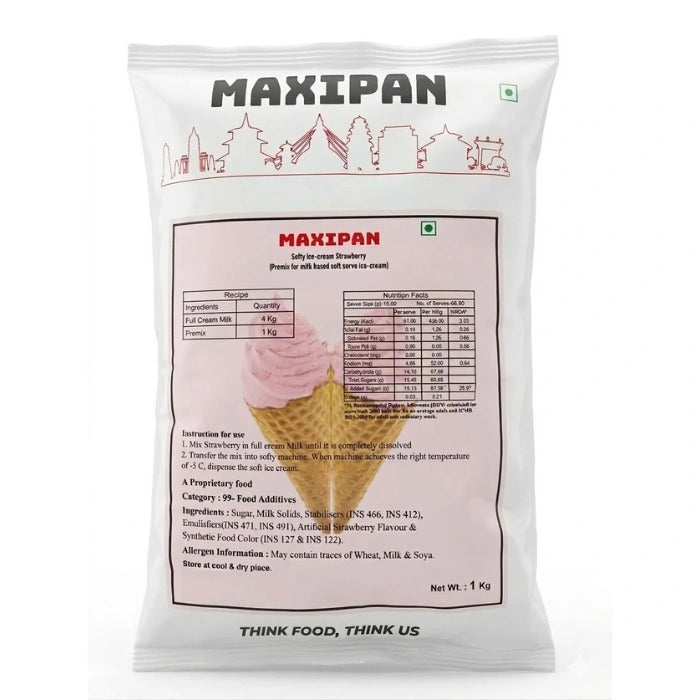 Maxipan Softy Ice Cream Strawberry (1 kg)