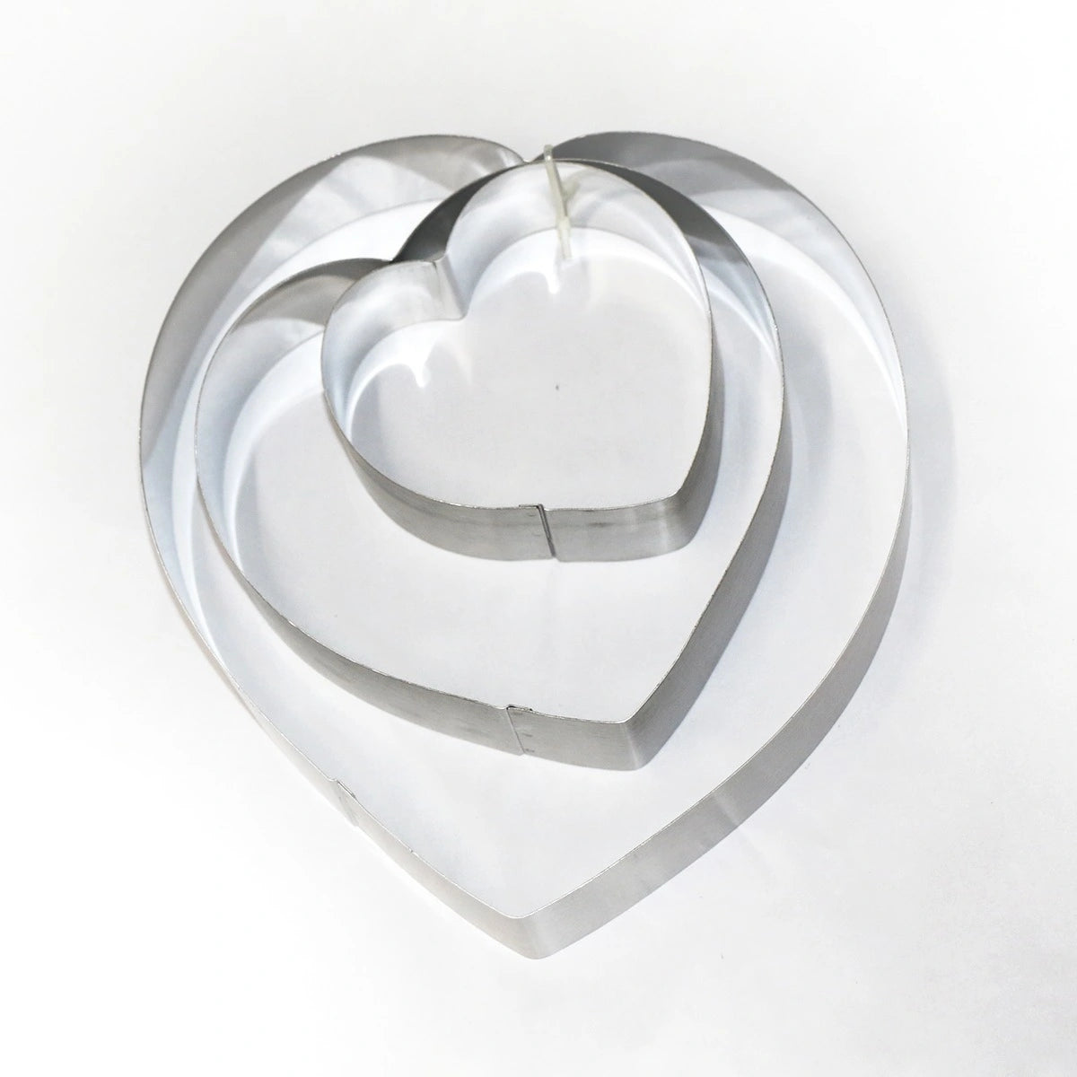 Stainless Steel Heart Ring (3 In 1)