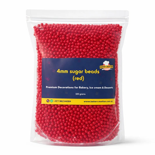 Baker's Creation Cake Sprinkles Red Sugar Beads (4 mm)