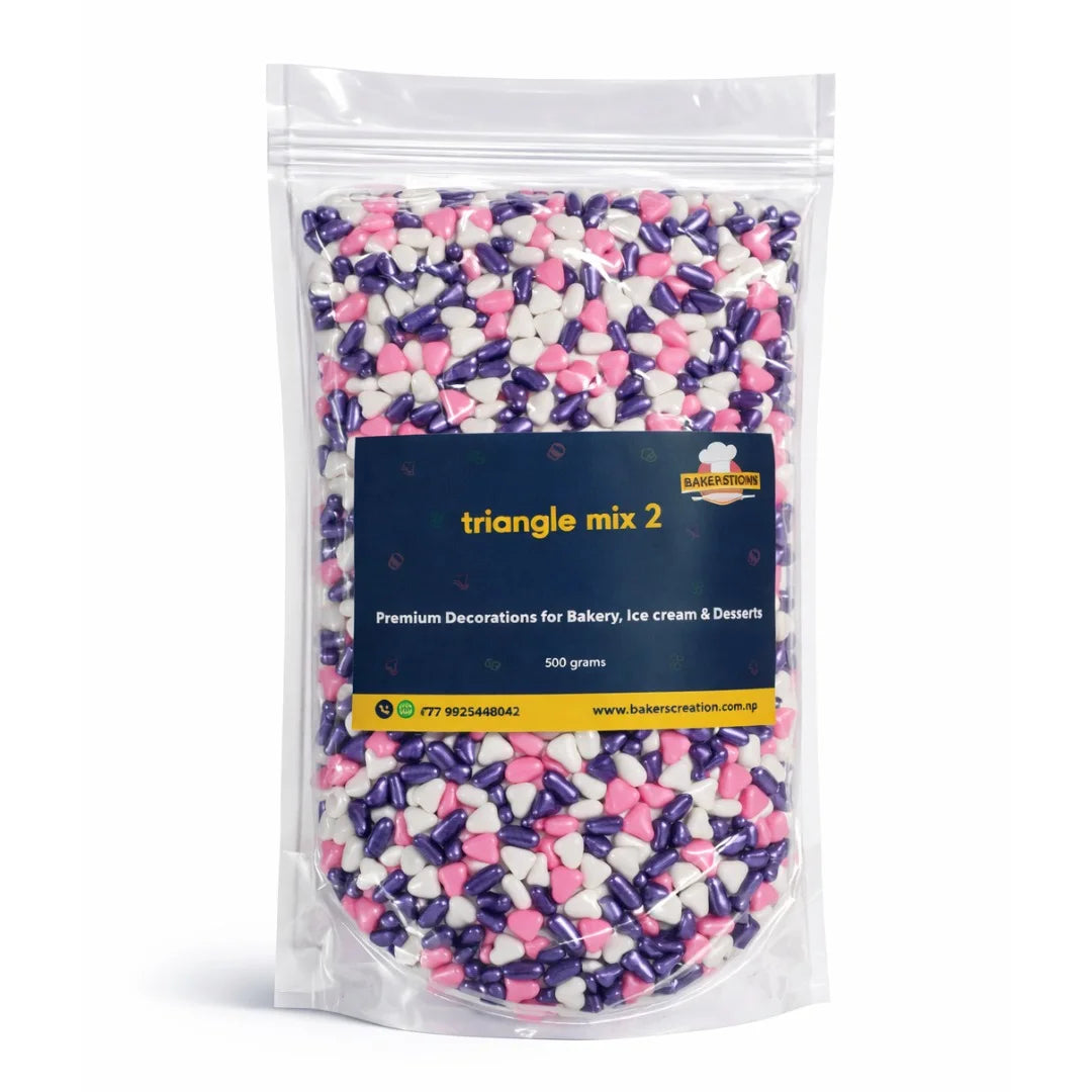 Baker's Creation Cake Sprinkles Triangle Shape Mix Multicolour