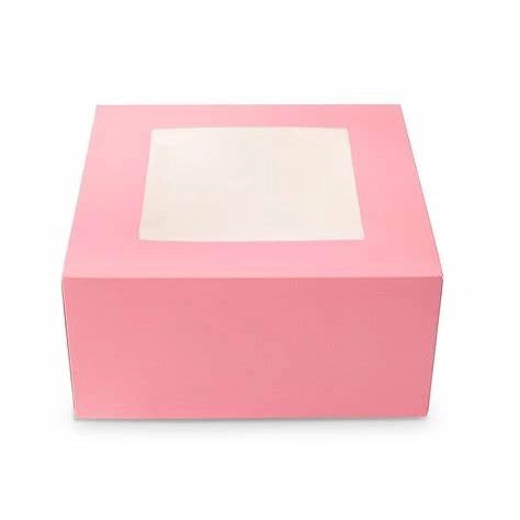 Cake Box Window Pink (8x8 in)