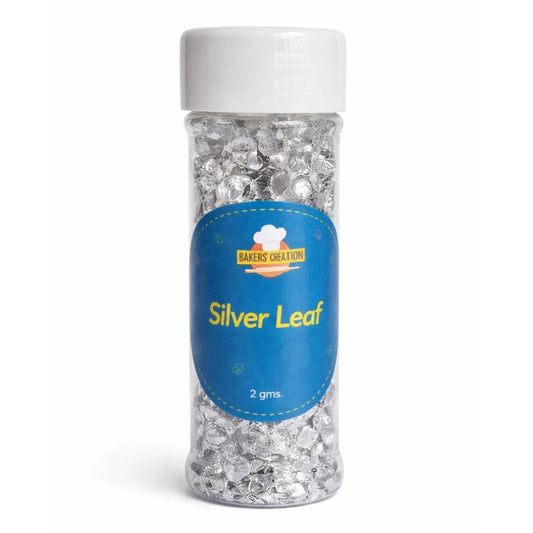 Baker's Creation Cake Decoration Silver (100 leaves)