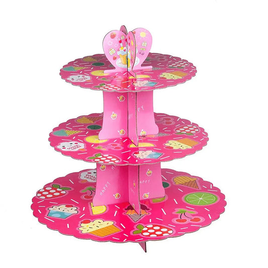 Cardboard Cup Cake Stand (3 Layers)