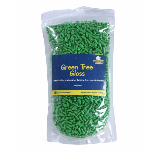 Baker's Creation Cake Sprinkles Christmas Tree Gloss Green (10 mm)