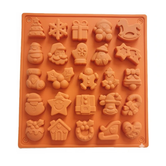 Christmas Theme Silicon Chocolate Mould (25 Cavity)