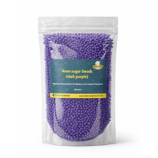 Baker's Creation Cake Sprinkles Dark Purple Sugar Beads (4 mm)