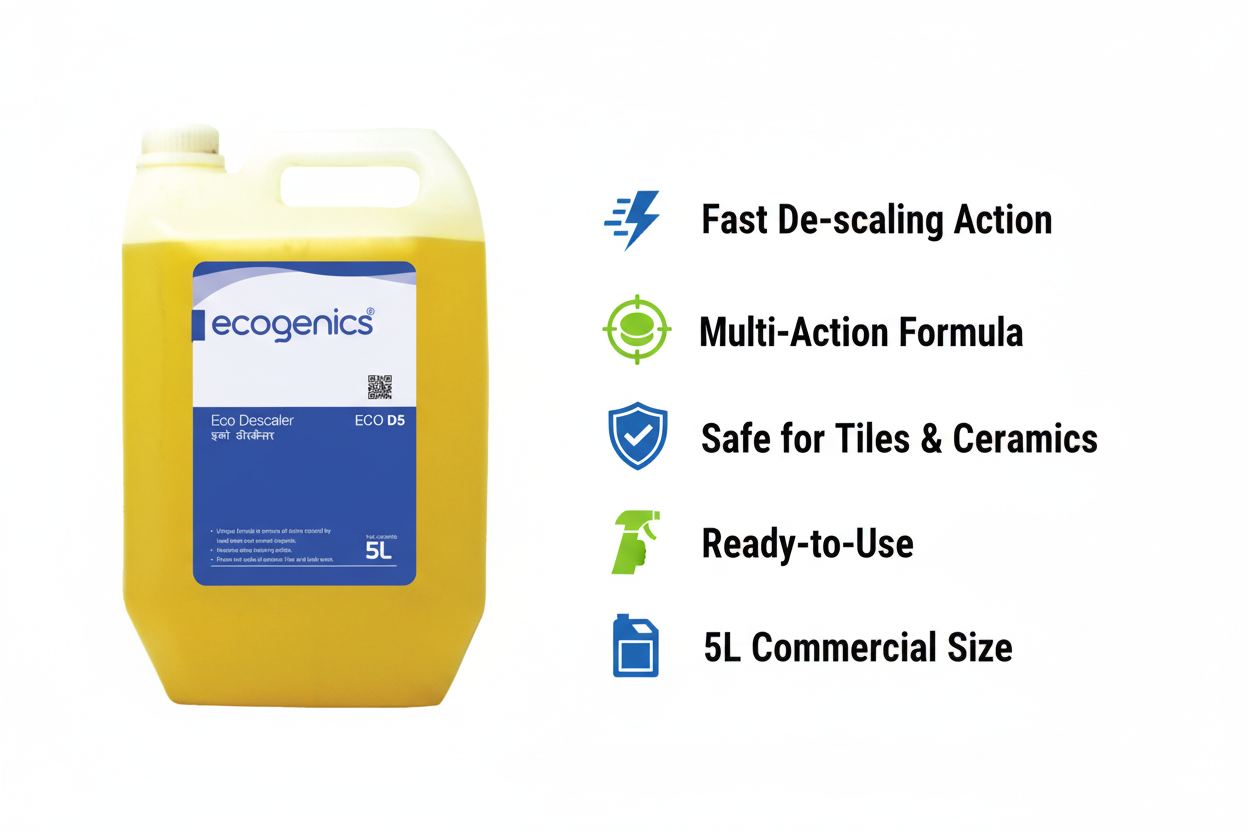 Ecogenics descaler 5L de-scaling action stain removal floor tiles ceramic hotels restaurants Nepal