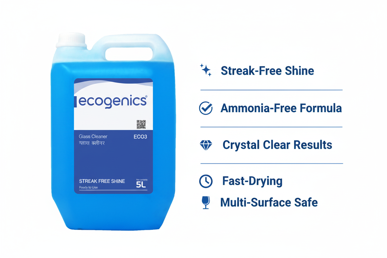 Ecogenics Glass Cleaner 5L - Streak-Free | Wholesale Nepal