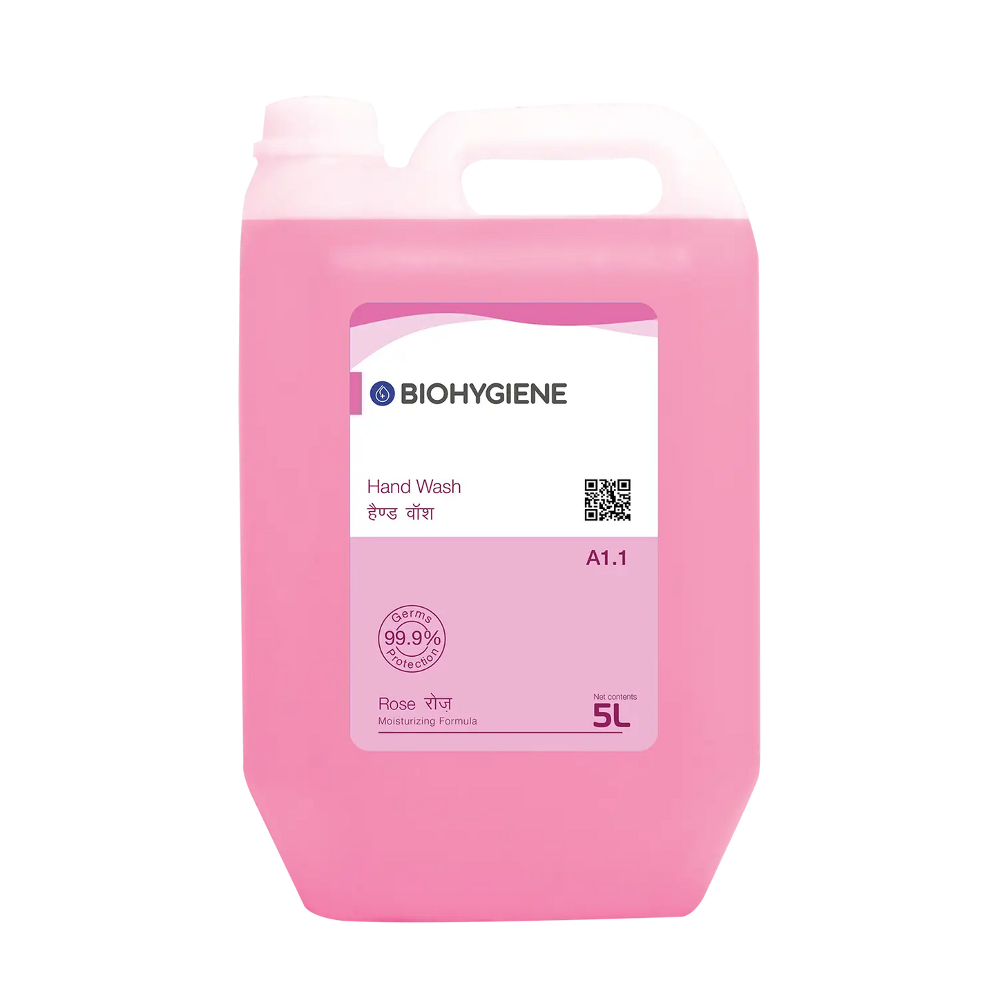 Ecogenics Rose Hand Wash 5 liter container with natural rose extract gentle moisturizing liquid hand soap commercial use Nepal wholesale Kathmandu