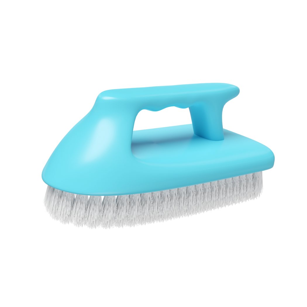 Kibble hand scribble handheld scrubber with comfortable grip for removing dirt grease and stains from kitchen surfaces