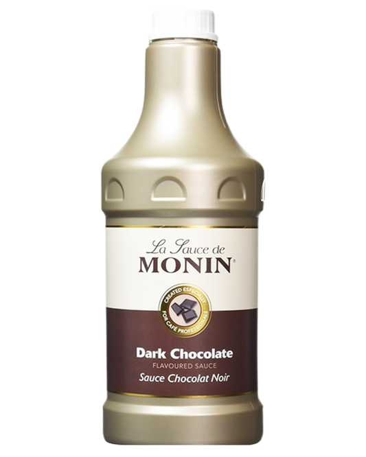 Monin Dark Chocolate Sauce 1.89L bottle rich dark brown chocolate sauce mocha latte hot chocolate dessert topping dairy-free vegan professional HORECA Nepal wholesale Kathmandu coffee shops cafes ice cream parlors vegan restaurants