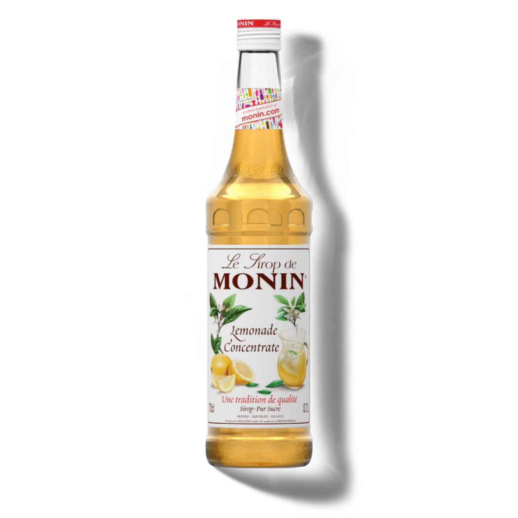 Monin Lemonade Concentrate 700ml glass bottle pale yellow lemon concentrate premium French concentrate sharp citrus delicate sweetness instant lemonade cocktails sodas granitas Nepal wholesale Kathmandu HORECA cafes juice bars restaurants