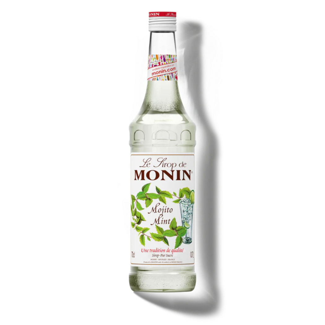 Monin Mojito Mint Syrup 1L glass bottle fresh mint lime mojito premium French syrup classic mojito cocktails virgin mocktails bar essential Nepal wholesale Kathmandu HORECA bars beach clubs poolside
