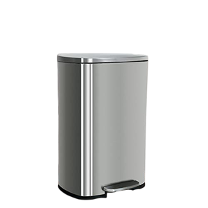 Steel paddle dustbin with foot pedal mechanism stainless steel construction for commercial waste disposal